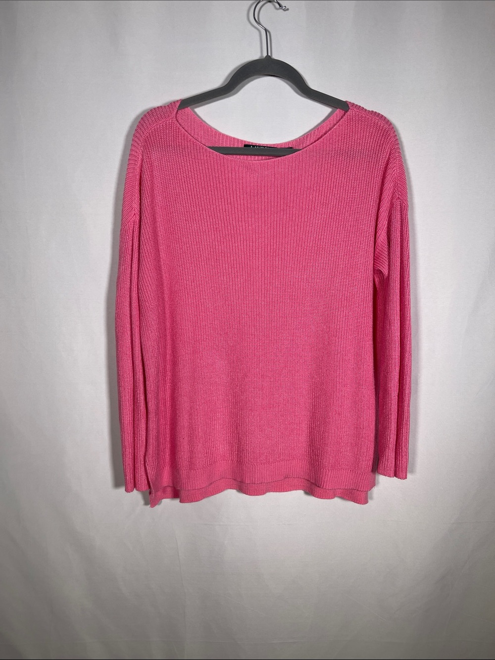 LAUREN RALPH LAUREN WOMENS BOATNECK PINK SWEATER BLOUSE SMALL